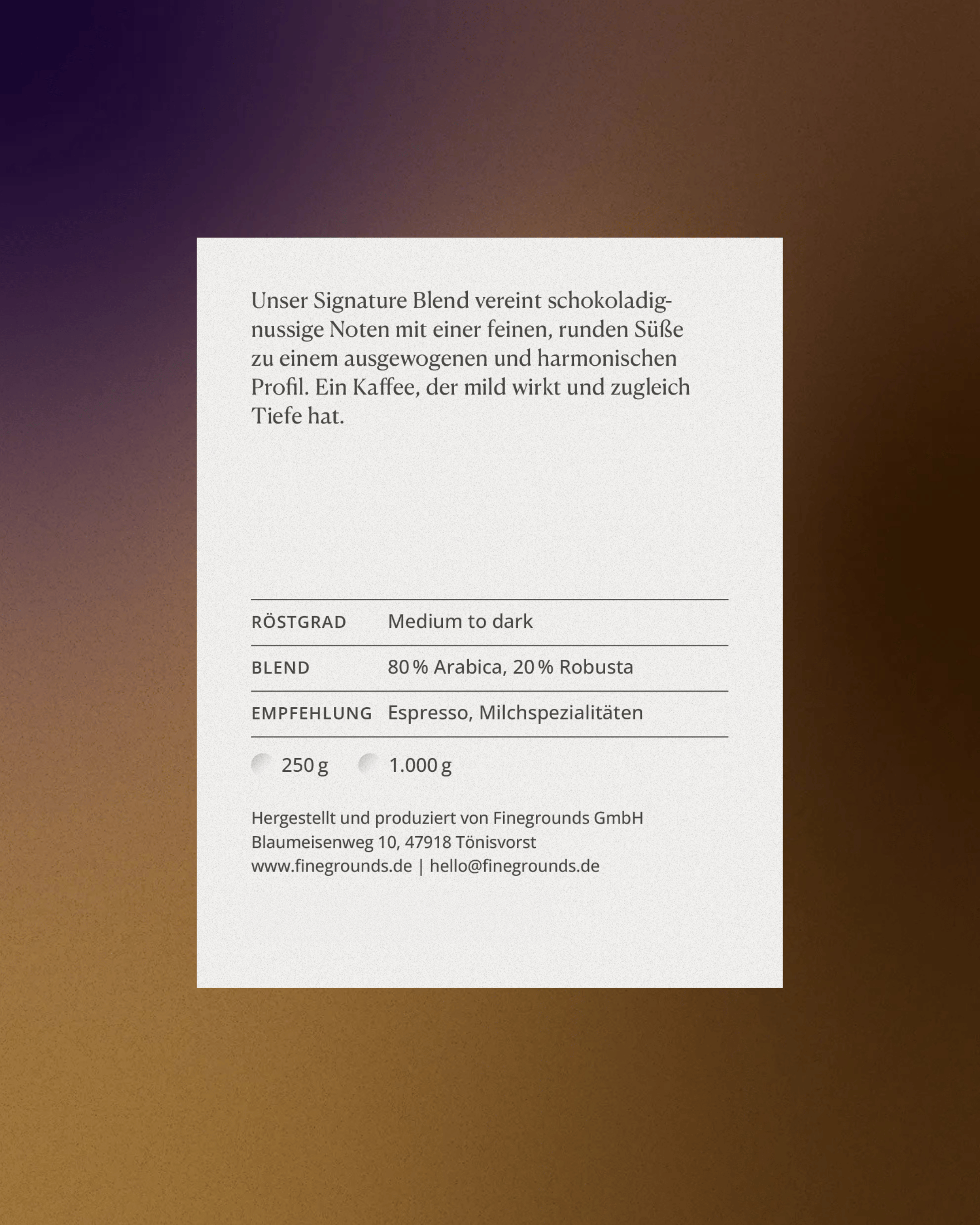 Signature Blend Espresso