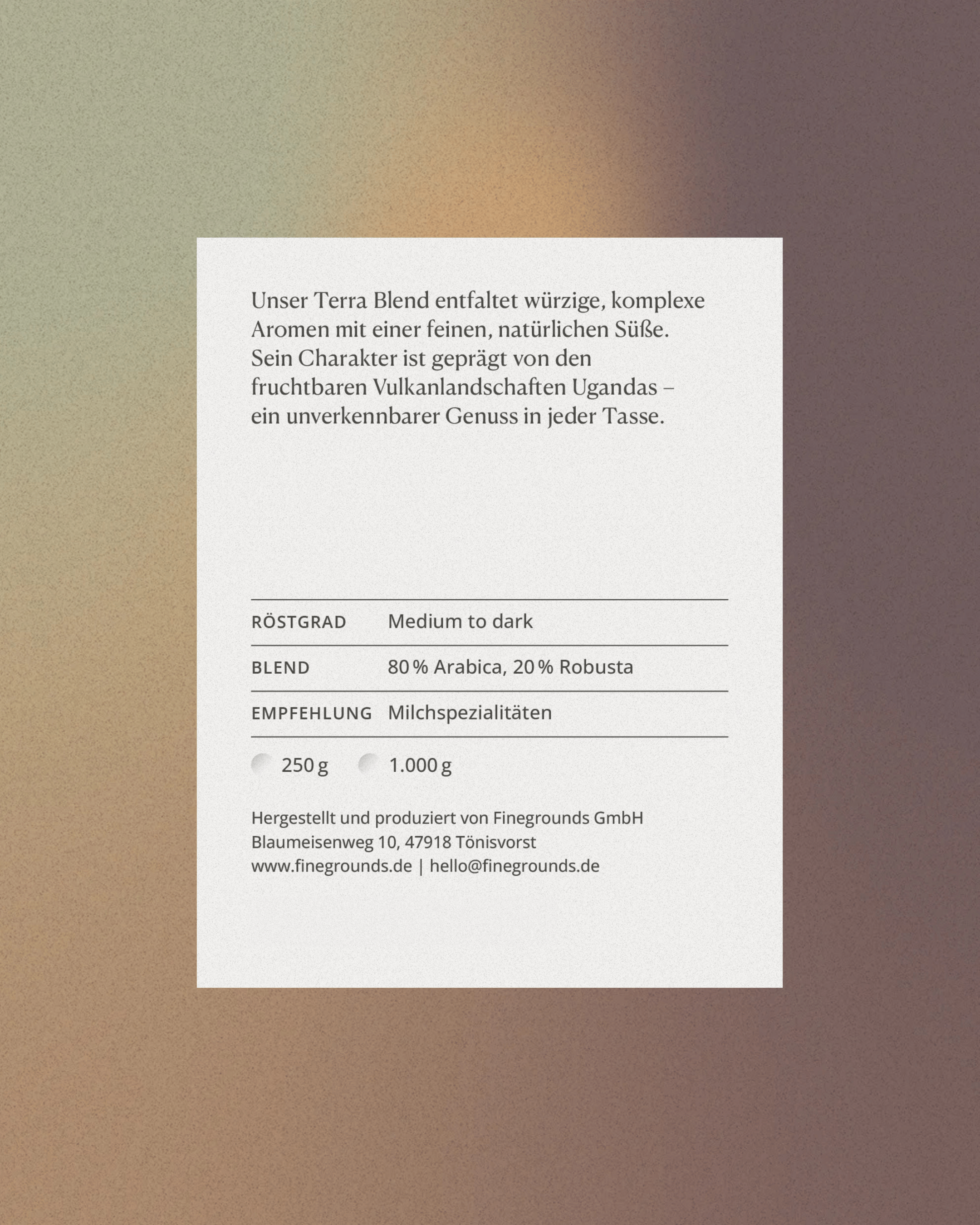Terra Blend Espresso